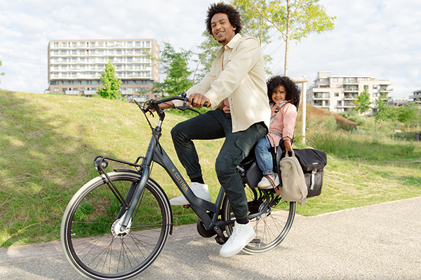 Cortina Common damesfiets met kinderzitje